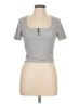 Shein Curve Gray Short Sleeve Henley Size 12 Plus (0) - photo 1