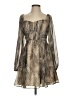 Express 100% Polyester Animal Print Brown Cocktail Dress Size S - photo 1