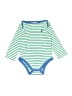Joules 100% Cotton Stripes Green Long Sleeve Onesie Size Newborn - photo 1