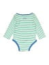 Joules 100% Cotton Stripes Green Long Sleeve Onesie Size Newborn - photo 2