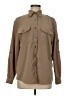 Joanna 100% Polyester Solid Tan Long Sleeve Blouse Size M - photo 1