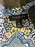 Talbots 100% Cotton Print Multi Color Blue Long Sleeve Blouse Size M - photo 7