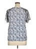 Unbranded 100% Polyester Blue Short Sleeve Blouse Size XL (estimated) - photo 2