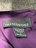 Impressions 100% Polyester Purple Short Sleeve Top Size L - photo 7