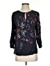 Ecru 100% Rayon Black Blue 3/4 Sleeve Blouse Size S (estimated) - photo 1