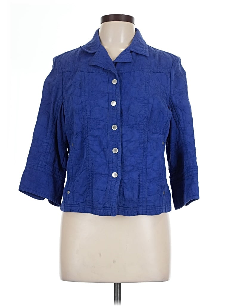 Pre-owned Coldwater Creek Blazer Jacket In Blue