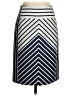 J.Crew 100% Cotton Chevron-herringbone Ivory Blue Formal Skirt Size 4 - photo 1