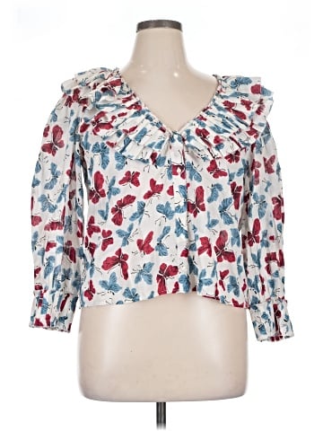 The Great. 3/4 Sleeve Blouse (view 1)