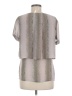 NY Collection 100% Polyester Silver Short Sleeve Blouse Size M - photo 2