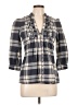 Joie 100% Cotton Gray 3/4 Sleeve Button-Down Shirt Size S - photo 1