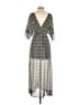 Sage Paisley Gray Black Casual Dress Size S - photo 2