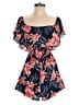 Shein 100% Polyester Tropical Blue Romper Size 4 - photo 1