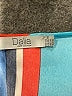 dalia 100% Polyester Stripes Blue Short Sleeve Blouse Size XL - photo 7