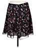Express 100% Polyester Floral Black Casual Skirt Size 11 - 12 - photo 2