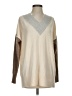Lands' End 100% Cashmere Color Block Tan Cashmere Pullover Sweater Size S - photo 1