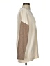 Lands' End 100% Cashmere Color Block Tan Cashmere Pullover Sweater Size S - photo 4