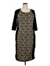 Derek Heart Graphic Black Cocktail Dress Size 2X - photo 1