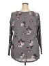Torrid Floral Gray Pullover Sweater Size 2X Plus (2) - photo 2