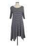 Wilde Stripes Gray Casual Dress Size L - photo 1