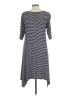 Wilde Stripes Gray Casual Dress Size L - photo 2