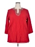 Cathy Daniels Red 3/4 Sleeve T-Shirt Size 1X - photo 1