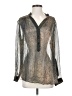 Tylho Metallic Gray Long Sleeve Blouse Size S - photo 1
