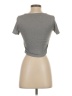 Shein Gray Short Sleeve Top Size 4 - photo 2