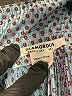 Glamorous 100% Polyester Houndstooth Blue Long Sleeve Blouse Size 2 - photo 7