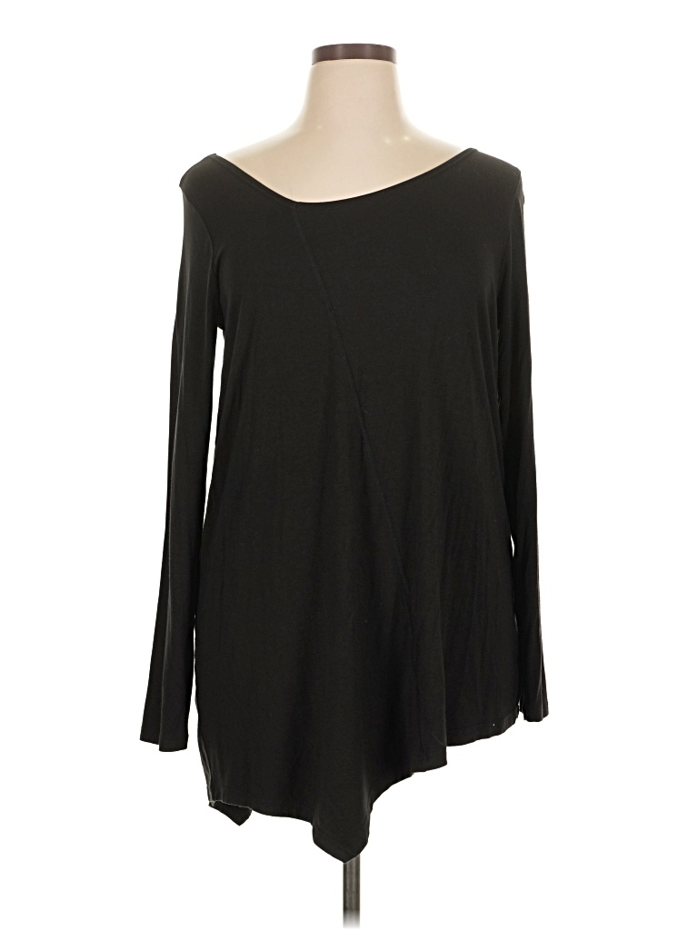 Pre-owned Yala Long Sleeve Top Black Off The Shoulder Neckline Tops
