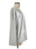Tempo Paris Metallic Silver Long Sleeve Top Size Med - Lg - photo 4