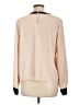 Unbranded 100% Polyester Color Block Tan Long Sleeve Blouse Size L - photo 2