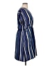 Halogen 100% Polyester Stripes Blue Casual Dress Size XL - photo 4