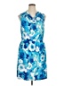 Apt. 9 Print Blue Casual Dress Size XL (petite) - photo 1