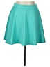 Unbranded 100% Polyester Solid Teal Casual Skirt Size L - photo 1