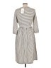 Merokeety Stripes Gray Casual Dress Size L - photo 2