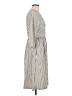 Merokeety Stripes Gray Casual Dress Size L - photo 4