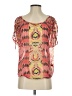 Love 21 100% Polyester Orange Short Sleeve Blouse Size XS - photo 1