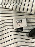 CAbi 100% Cotton Stripes Silver Long Sleeve Button-Down Shirt Size L - photo 7