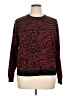Bar III Animal Print Red Pullover Sweater Size 1X - photo 1