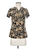 By Design Paisley Gold Short Sleeve Blouse Size S - photo 1