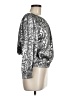CeCe Metallic Silver Long Sleeve Blouse Size M - photo 4