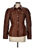 By Anthropologie 100% Polyester Brown Jacket Size 8 - photo 1