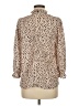 Unbranded 100% Polyester Animal Print Tan Long Sleeve Blouse Size XS - photo 2