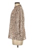 Unbranded 100% Polyester Animal Print Tan Long Sleeve Blouse Size XS - photo 5