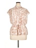 Worthington 100% Polyester Animal Print Ivory Short Sleeve Blouse Size XL - photo 1