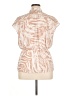 Worthington 100% Polyester Animal Print Ivory Short Sleeve Blouse Size XL - photo 2