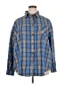 Fantaslook 100% Polyester Plaid Blue Long Sleeve Blouse Size XXL - photo 1