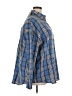 Fantaslook 100% Polyester Plaid Blue Long Sleeve Blouse Size XXL - photo 4
