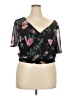 Torrid 100% Polyester Black Short Sleeve Blouse Size 2X Plus (2) - photo 1