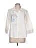 Tia Designs White 3/4 Sleeve Button-Down Shirt Size L - photo 1